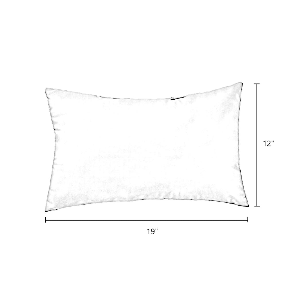 Baltic Blue Paisley 19 x 12 in. Outdoor Rectangle Throw Pillow (Set of 2) K145