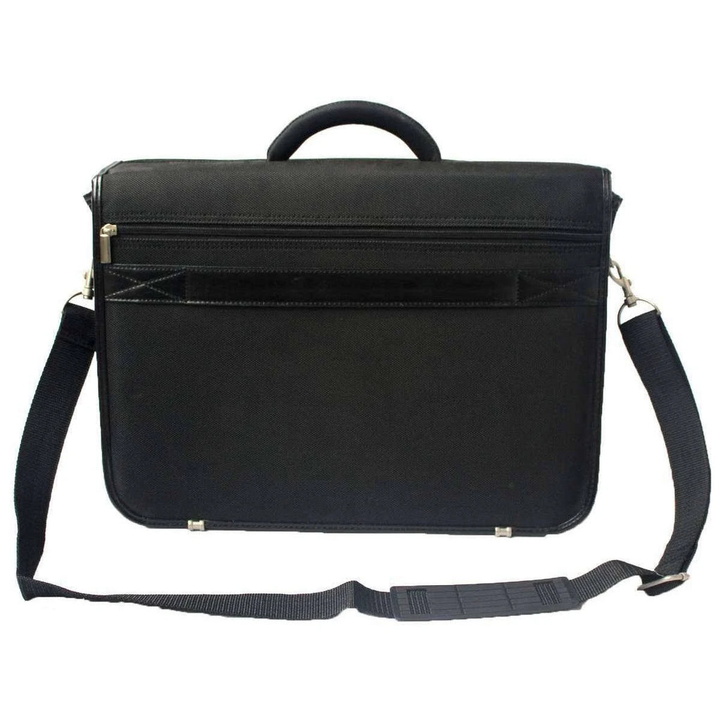 Large Flapover Briefcase - Black W255