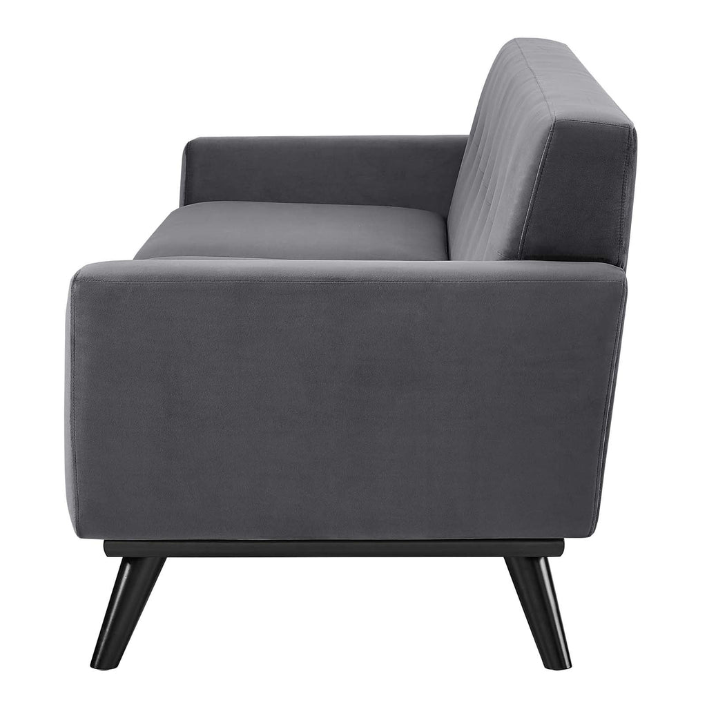 Grey Velvet Sofa Q55605
