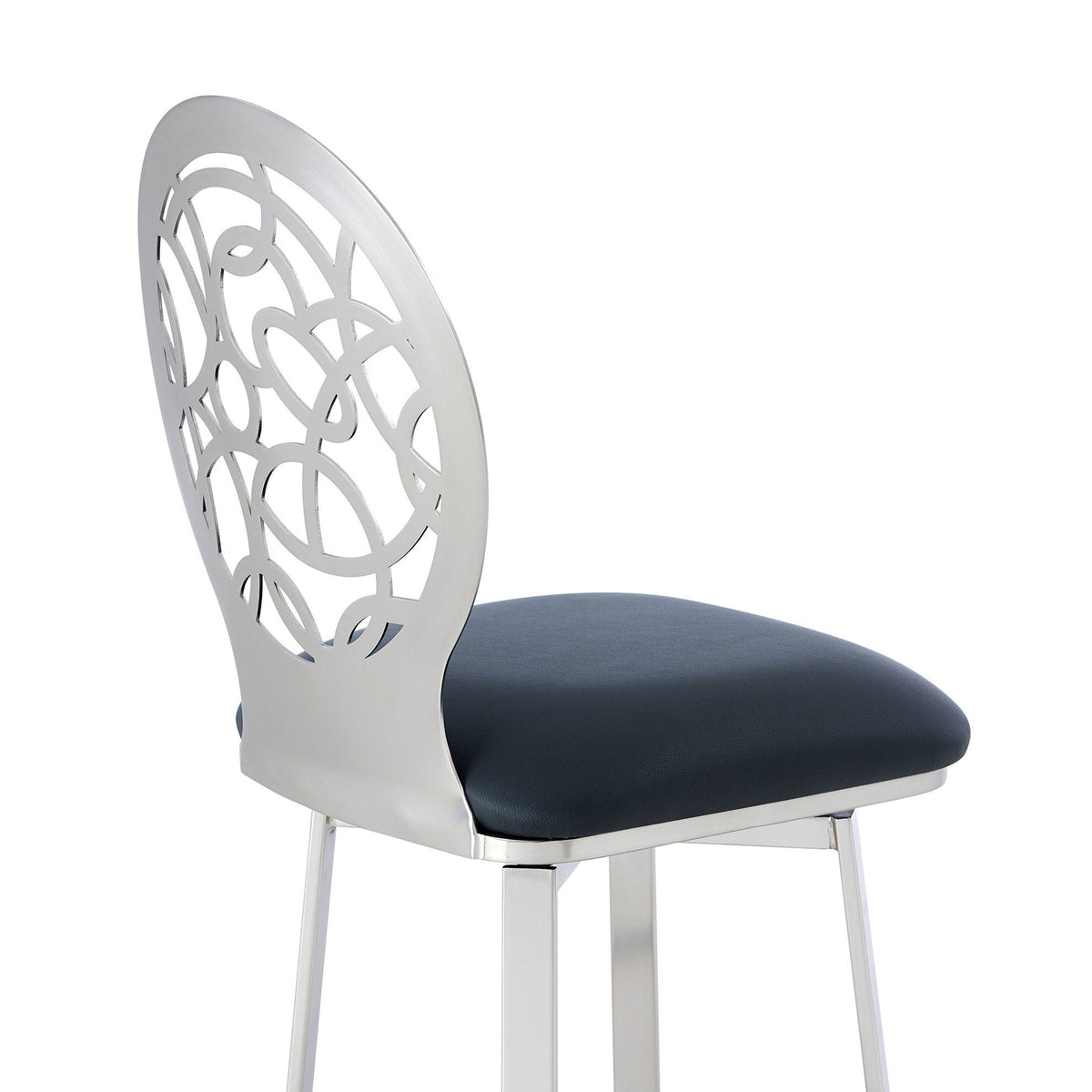 Grey Faux Leather Bar Height Barstool K971