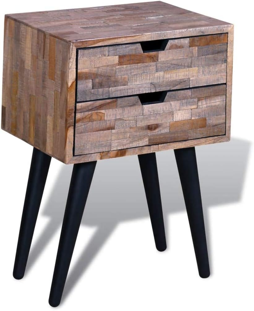 Side Cabinet with 2 Drawers Reclaimed Teak Wood F465883