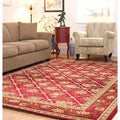 Red Floral Border Square Area Rug H782969