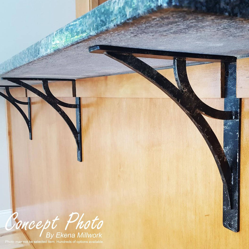 Wrought Iron Bracket Antiqued Pewter S9328