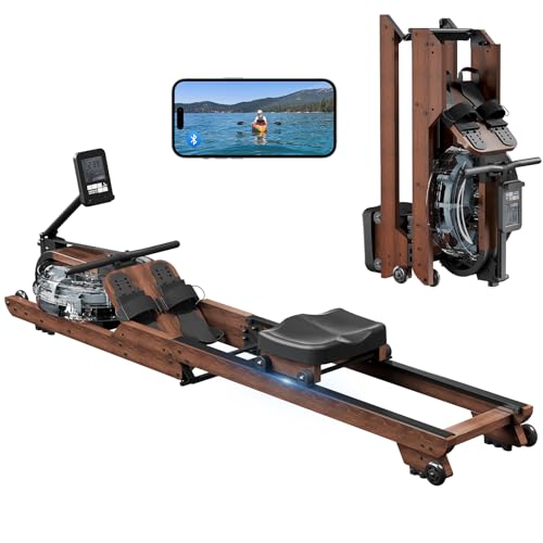 Foldable Water Rowing Machine 350 LBS with LCD Monitor C855