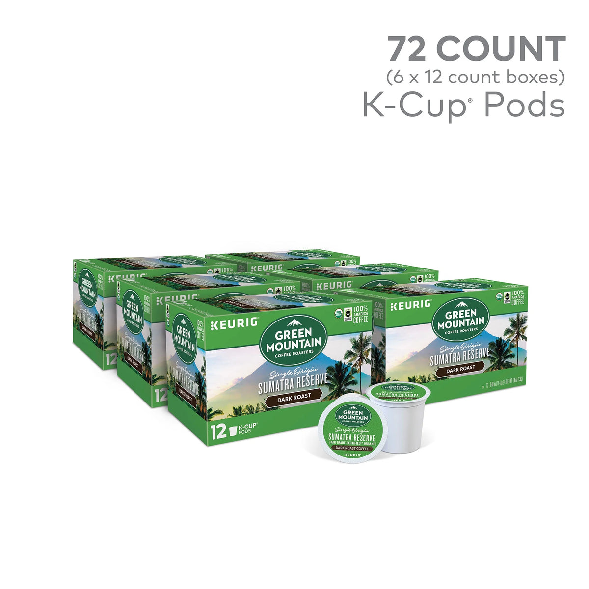 72 Count Dark Roast Coffee K-Cup Pods L1636