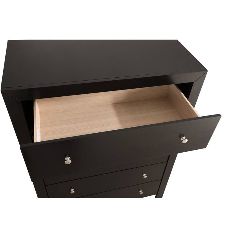 5 Drawer Chest in Black X778