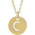 14k Yellow Gold Initial Dangle Necklace Jewelry P267