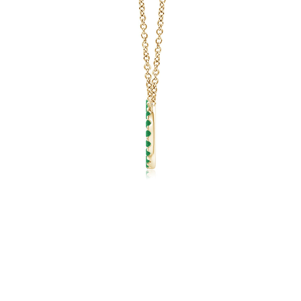 Emerald Pendant Necklace in 14K Yellow Gold T700479