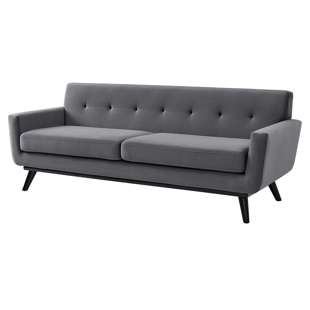 Grey Velvet Sofa Q55605