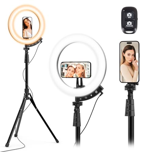 12'' Selfie Ring Light with 62'' Tripod Stand J5283