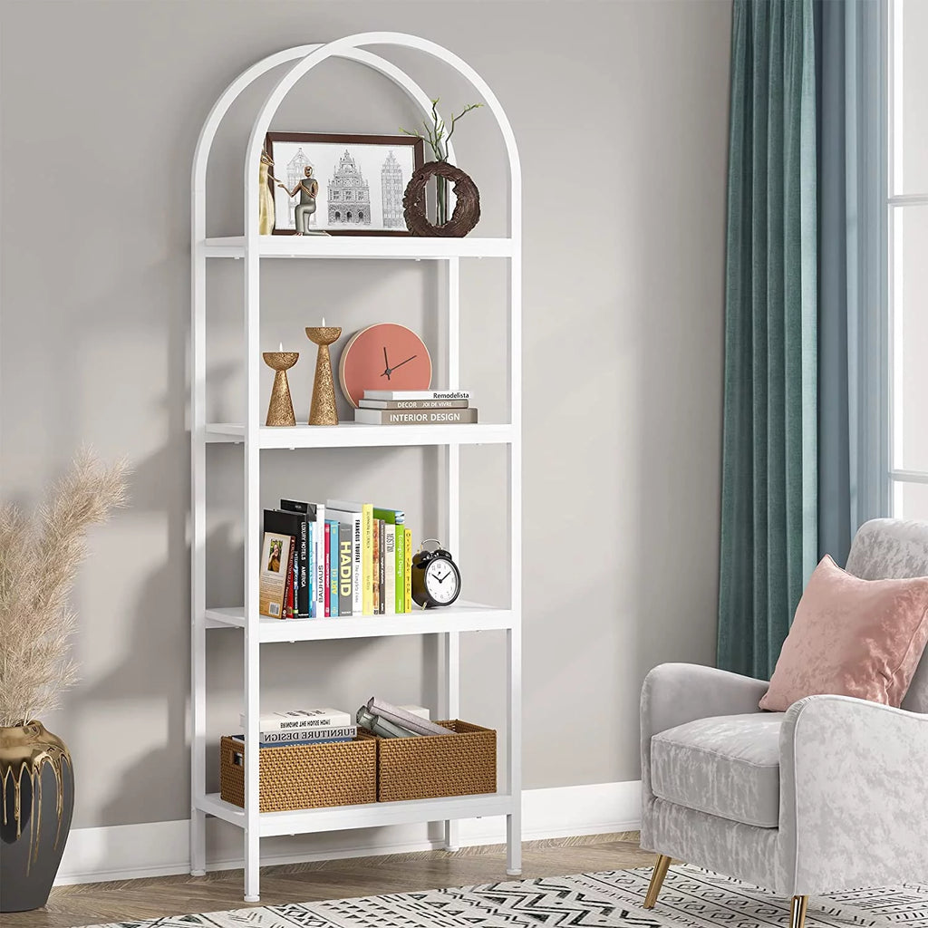 70.8 inches 4 Shelves White Wood Bookshelf G397779