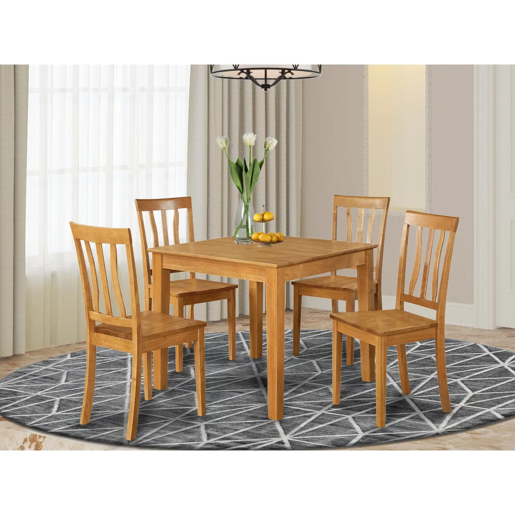 5 Piece Oak Wood Kitchen Set N165