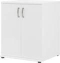 White Laundry Room Storage Cabinet with Doors and Shelves V109104