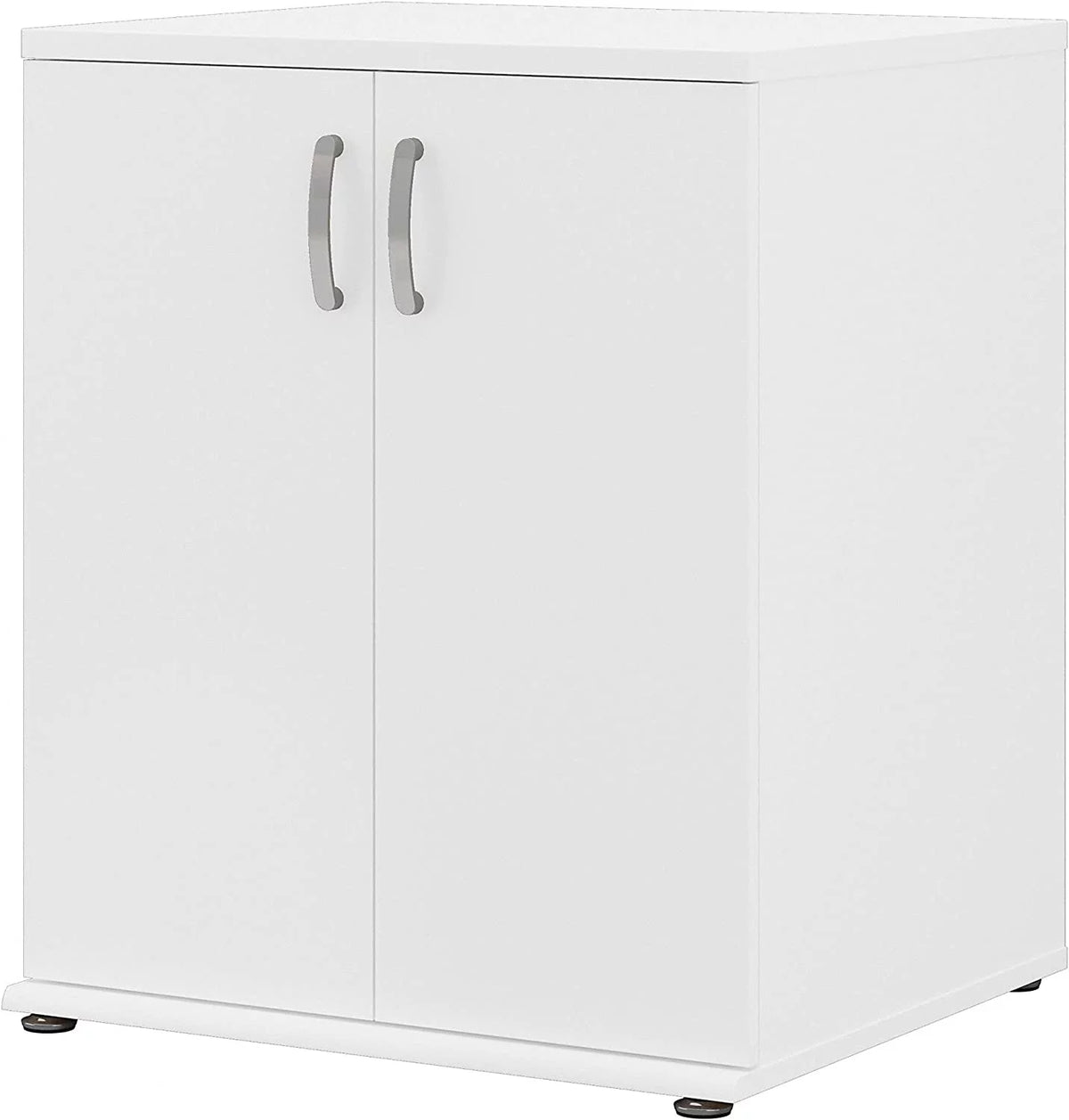 White Laundry Room Storage Cabinet with Doors and Shelves V109104