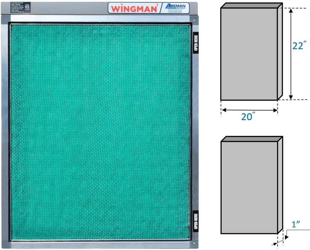 17x25x1 Electronic Air Filter with Year Supply of Replacement Pads X9854
