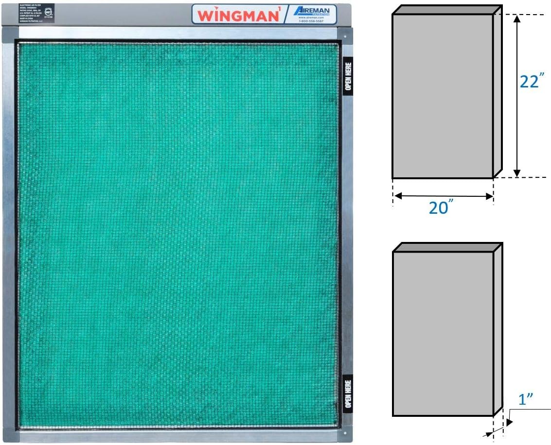 17x25x1 Electronic Air Filter with Year Supply of Replacement Pads X9854