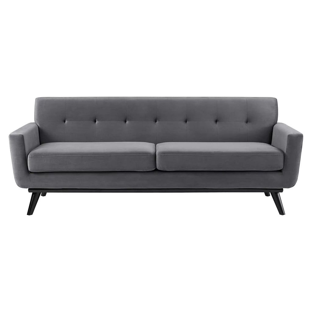 Grey Velvet Sofa Q55605
