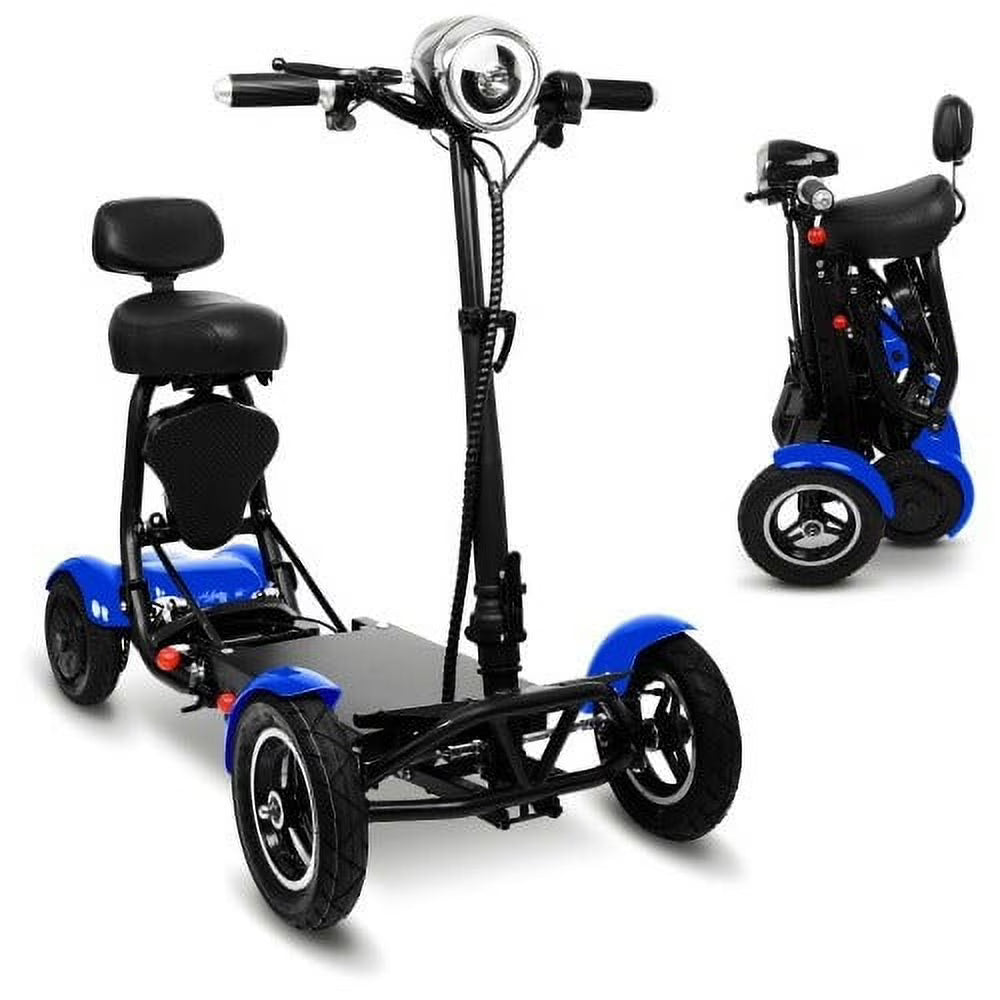 Folding Mobility Scooter 4-Wheel Long Range Blue M50733