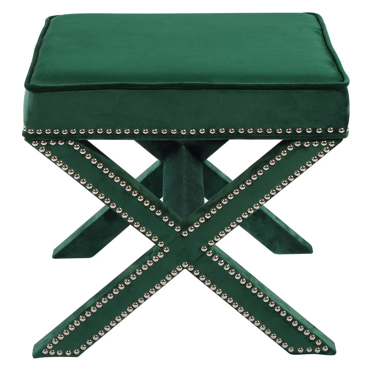 Navy Velvet Ottoman/Bench Z6097