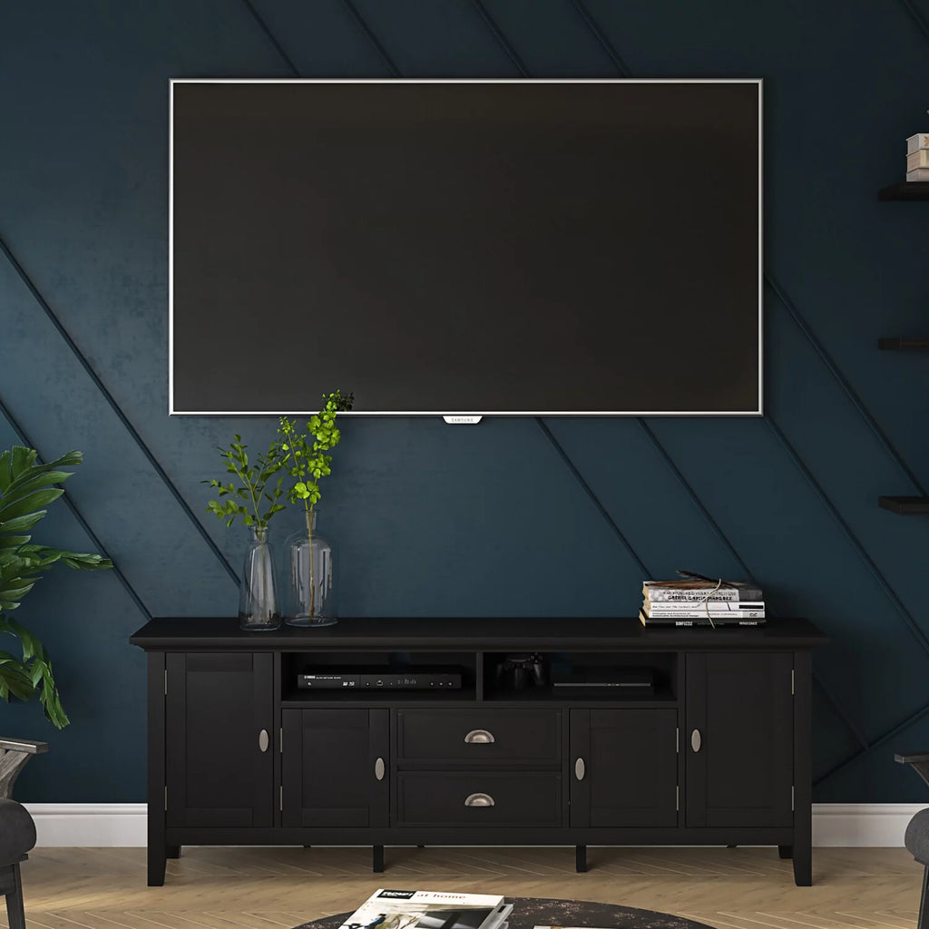 Black Wood 72 inch TV Media Stand C70715