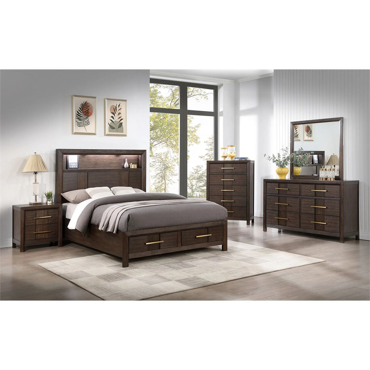 King Wood Bedroom Set T577