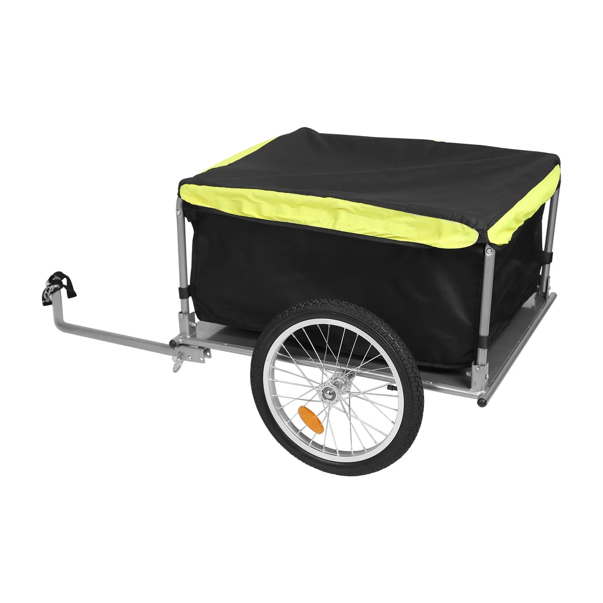 176 lbs 16 inch Foldable Bike Cargo Trailer with Removable Lid U177