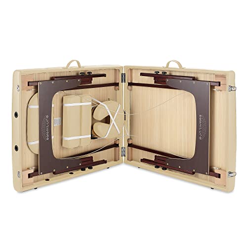 Lightweight Bi-Fold Memory Foam Massage Table with Carrying Case C804269