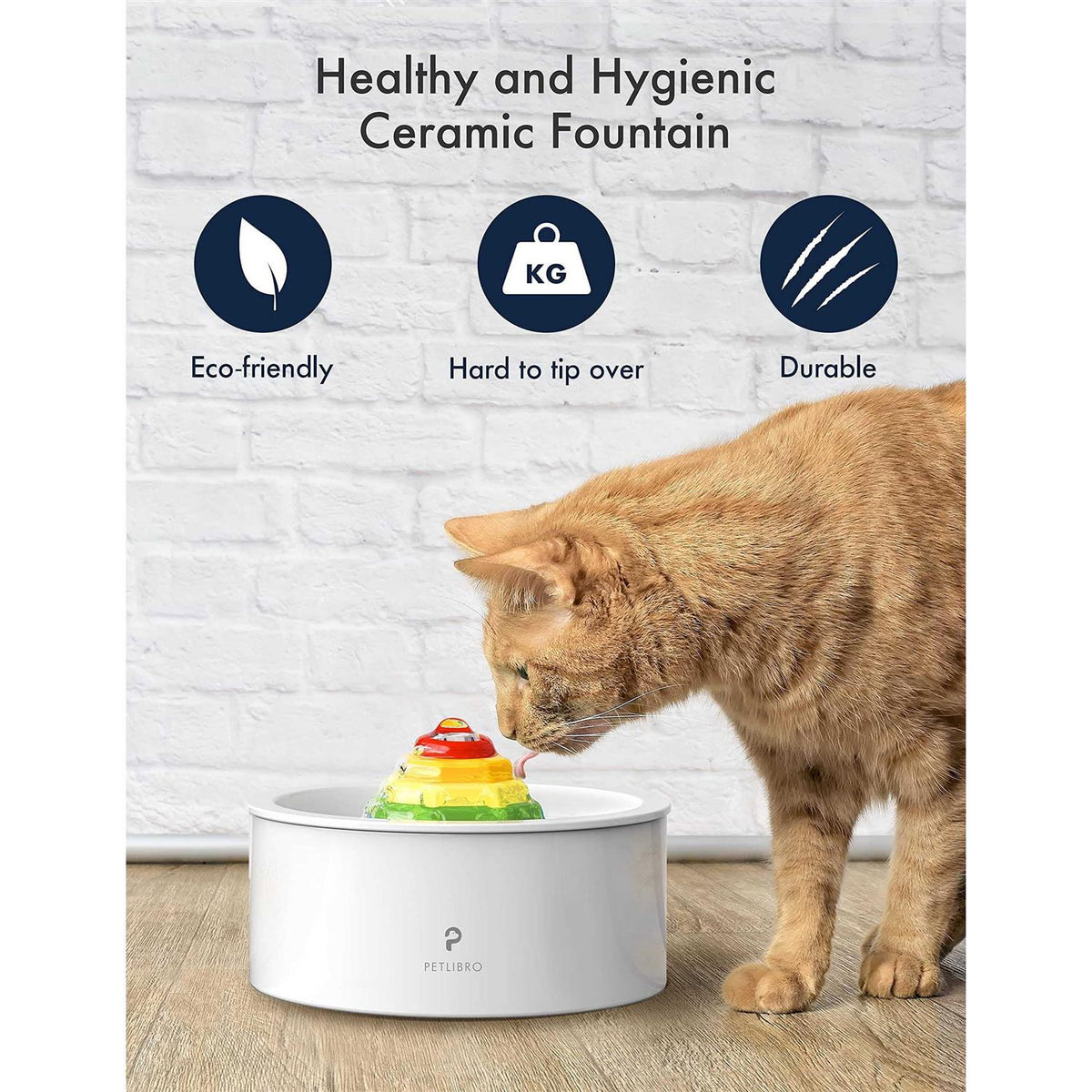 Ceramic Cat Water Fountain 50oz /1.5L O348552