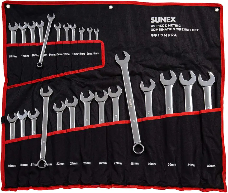 Metric V-Groove Combination Wrench Set, 8mm - 32mm, 25-Piece J9039