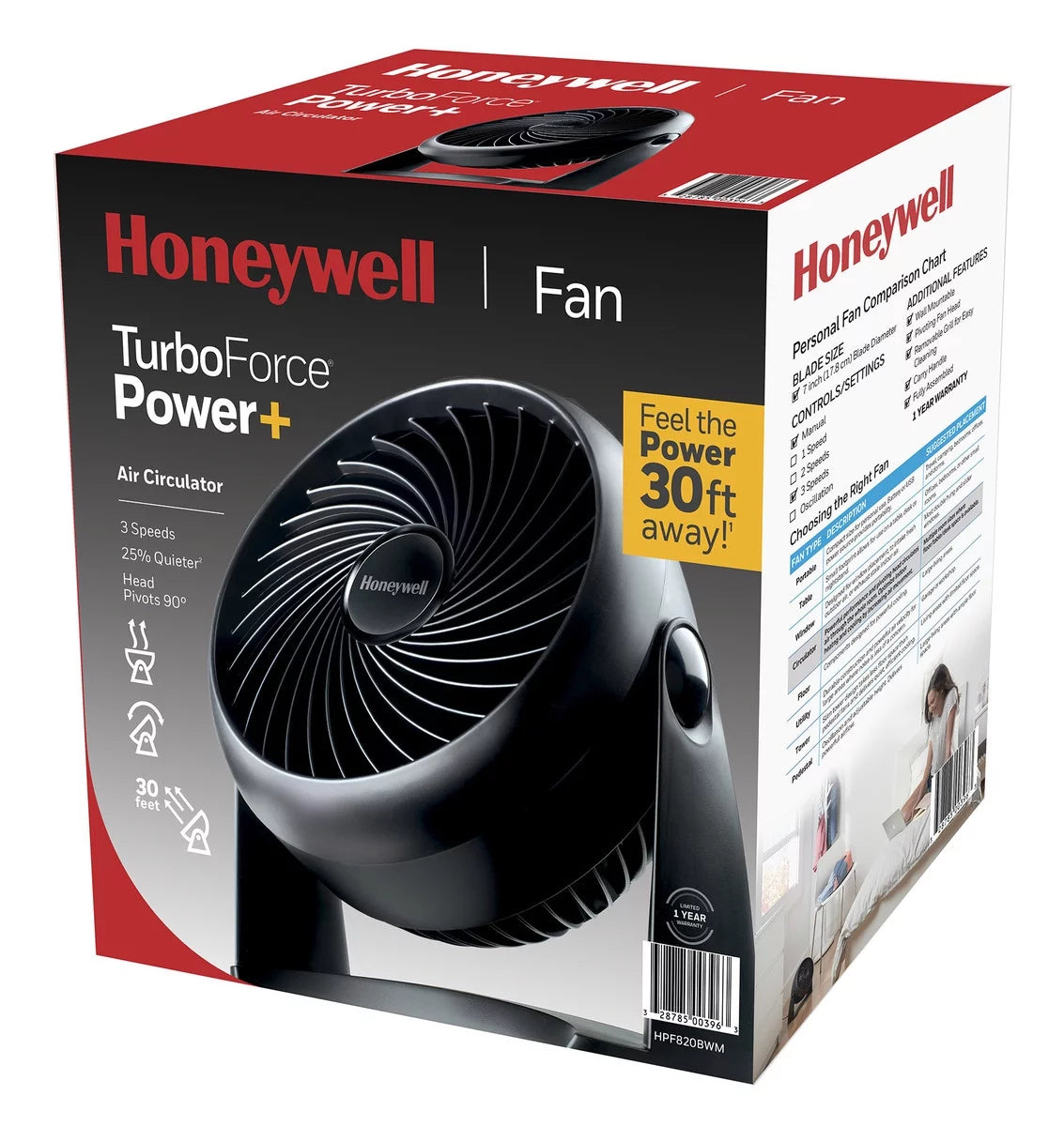 Black Turbo Force Power Table Fan E20977