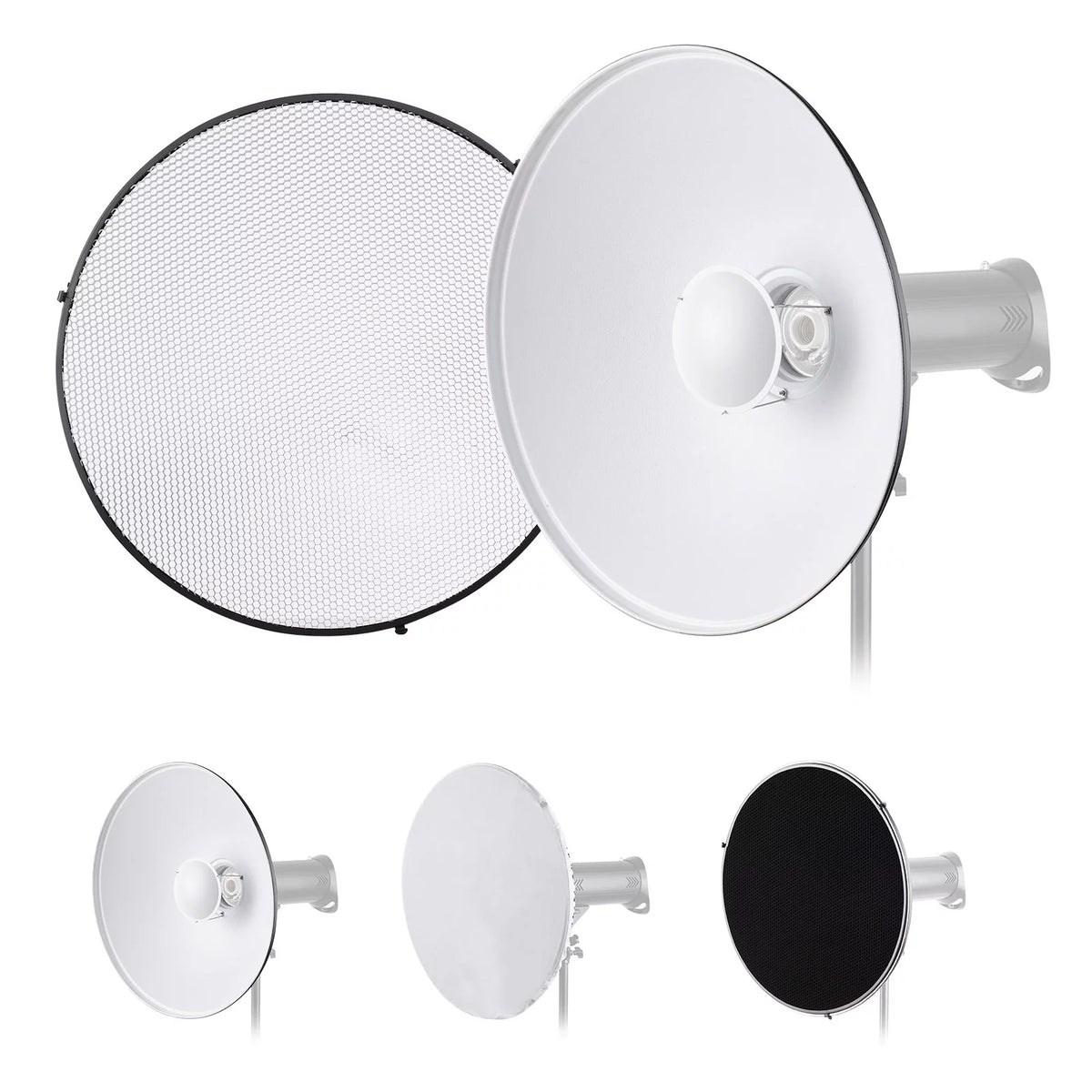 22 Inch Beauty Dish Reflector Diffuser with Honeycomb Soft Cloth Q95340