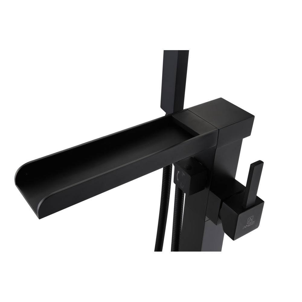 Matte Black Claw Foot Tub Faucet with Hand Shower Y93422